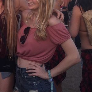 Off the shoulder crop top